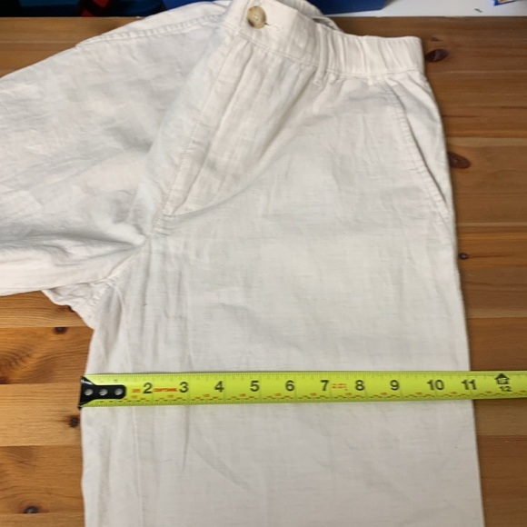 Uniqlo NWOT lightweight linen  cotton spandex summer pants, off white - Picture 9 of 10